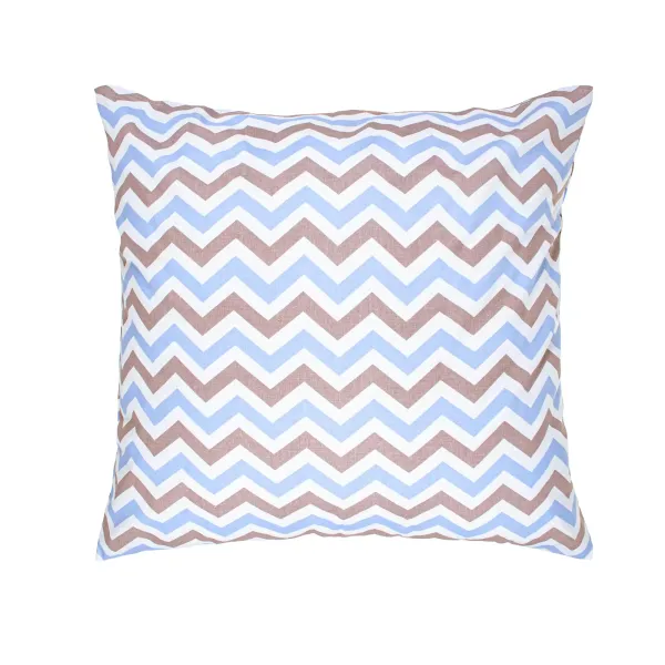 Cotton Pillowcase Home Line Zig Zag Blue Brown 70x70 cm 175856