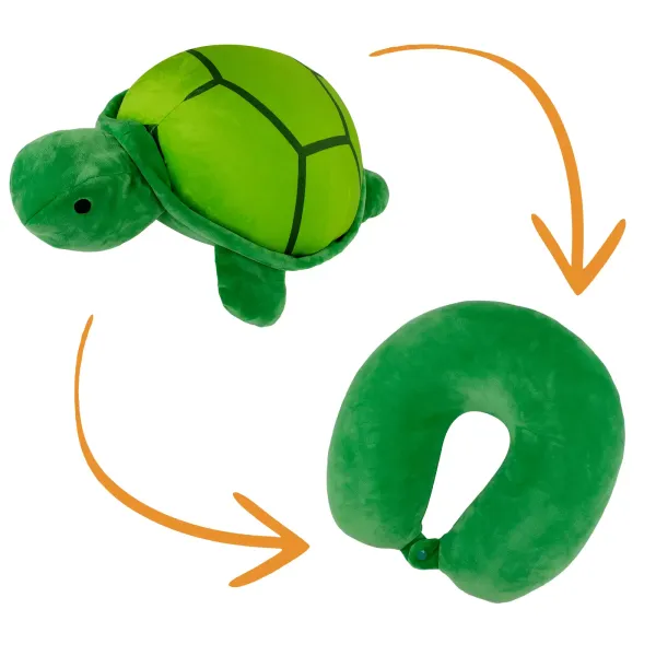 Transformer Travel Pillow Home Line Turtle Green 160434