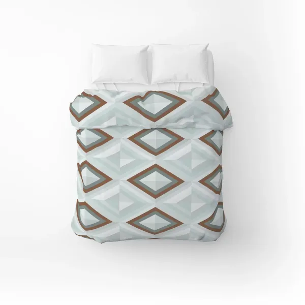 Cotton Duvet Сover Home Line Kaleidoscope Menthol Dark Grey Green 145x215cm 174450