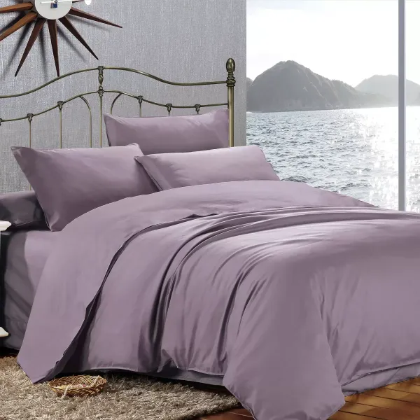 Double Satin Bedding Set Home Line Satin Lux Purple 168302
