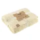 Knitted Wool Blended Throw Plaid Tonk Line Braids Ivory 140x180 cm 192981 (922) small
