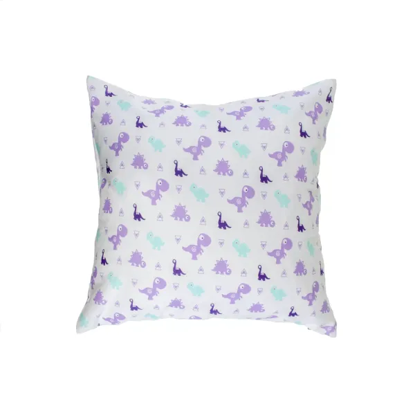 Children's calico pillowcase "Dinosaurs" (purple) 60x60cm 169096