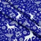 Half panama printed "New Year" blue 145cm (205g/m2) 159287 small