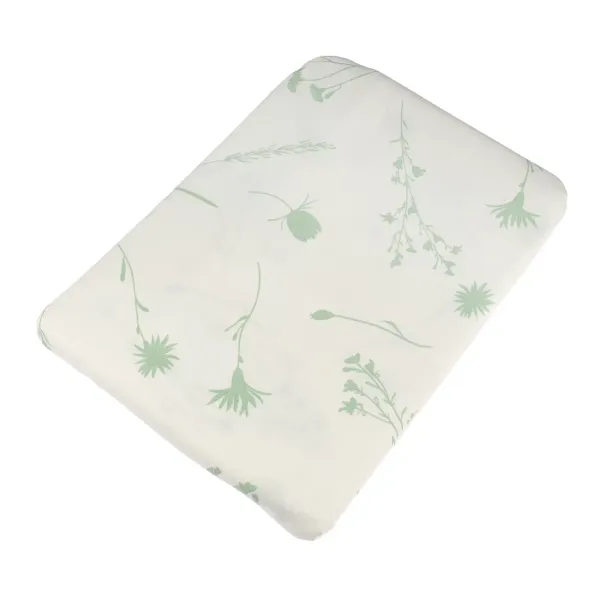 Home Line calico bed sheet "Cornflowers" (green on white) 150x215 cm 163079