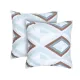 Set of 2 Cotton Pillowcases Home Line Kaleidoscope Gray Blue 70x70 191513 small