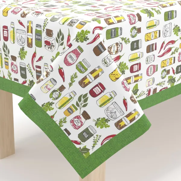 Cotton Canvas Tablecloth Home Line  Spices Light Green 140x220cm 162767