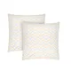 Set of 2 Cotton Pillowcases Home Line Zig Zag Beige Orange 70x70 191520 small