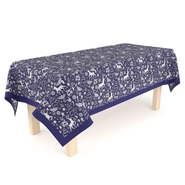 Cotton Canvas Tablecloth Home Line New Year Blue 140x180 cm 159376