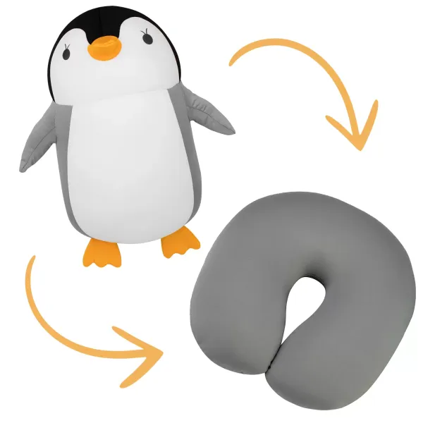 Travel pillow Home Line Penguinatko transformer (gray) 151348