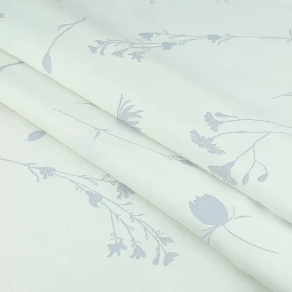 Cotton fabric "Cornflowers" lavender on white 150cm (140g/m2) 155825