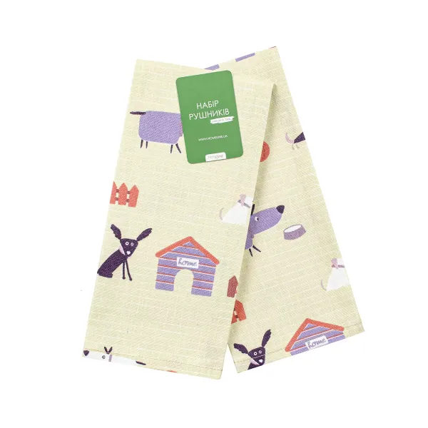 A set of "Haw-haw" waffle kitchen towels (sandy) 45x60 cm - 2 pcs. 179708