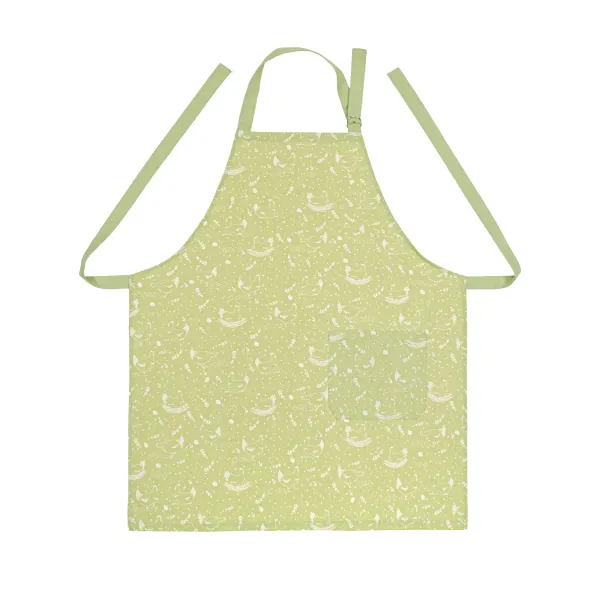 Cotton Canvas Apron with an adjustable tie Hens Light Green 182682