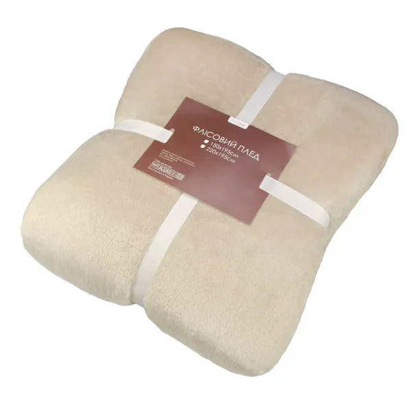 Fleece Plaid Beige 220x195 cm 164494