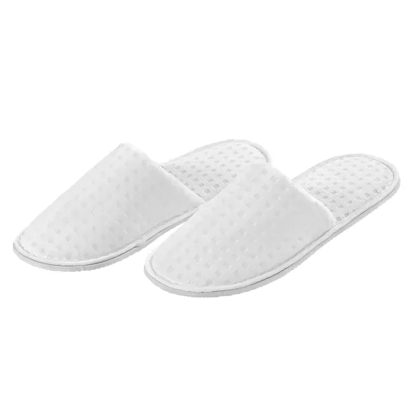 Closed velor slippers Home Line "Cell" 5mm 29cm (white) 168580