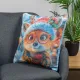 Decorative pillow Home Line Fox in Glasses with a Candle 45х45 cm 189242 (567) small