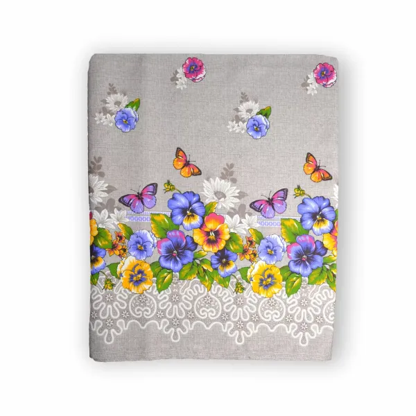 Mat tablecloth "Violet butterflies" 150x150 cm 130207