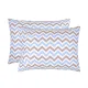 Calico pillowcases (2 pcs.) "Zig zag" (blue-brown) 50x70 cm 175854 small