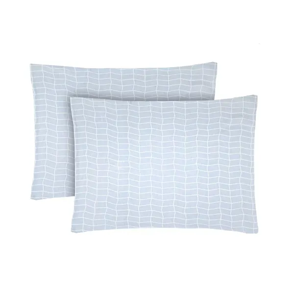 Calico pillowcases (2 pcs.) "Parquet" (light blue) 50x70 cm 183256