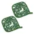 Set of Pot Holders Home Line New Year Green 20x20cm 166056