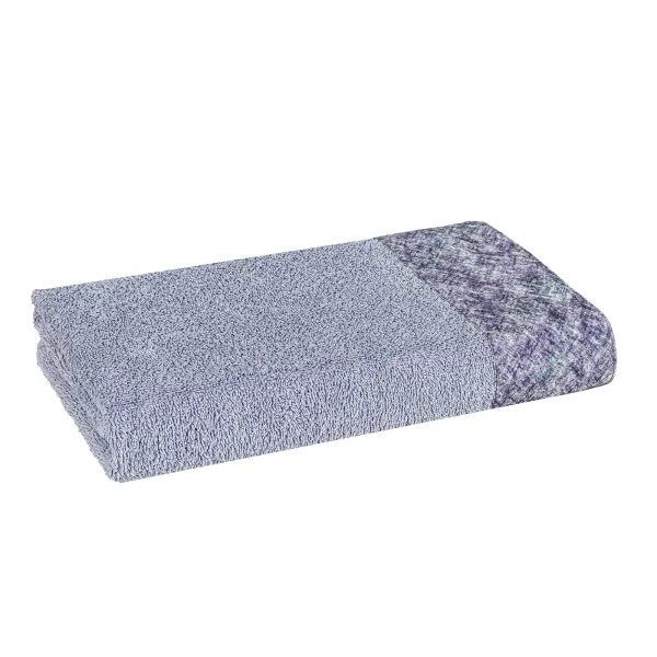 Cotton Terry Towel Home Line with Printed Border 50x90 cm Lavender 188629
