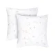 Set of 2 Cotton Pillowcases Home Line Cornflowers Beige White 70x70 191517 small