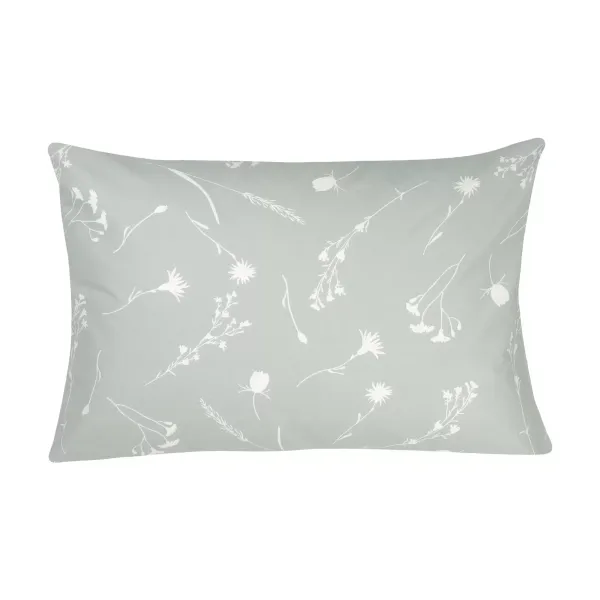 Home Line calico pillowcase "White cornflowers on gray" 50x70cm 165379