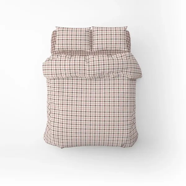 One and a half bedding set Home Line "CAGE" (gray-pink/milled) 179