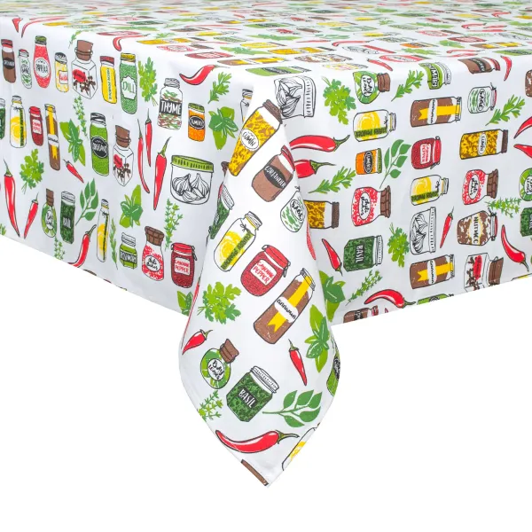 Cotton Canvas Tablecloth Home Line Spices Green Red  120x150 cm 184225