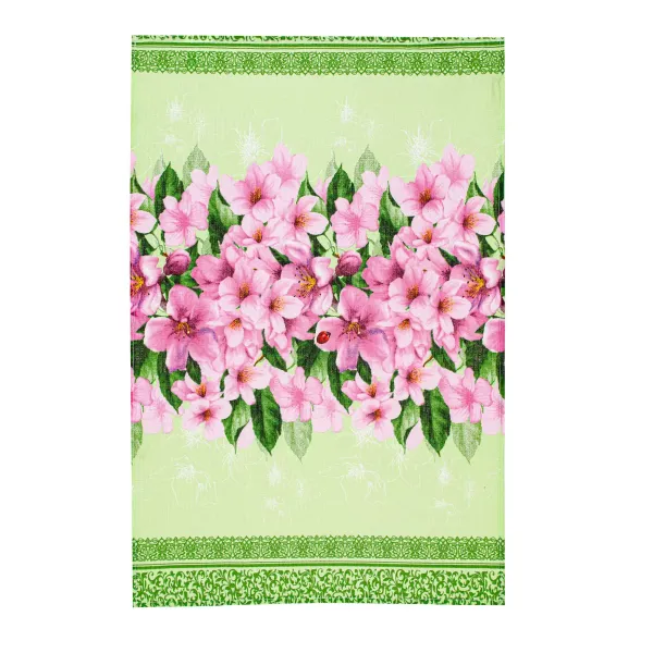 Cotton Waffle Kitchen Towel Home Line Ethno Pink flowers 45x70 cm 175462