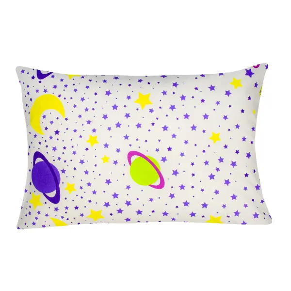 Home Line calico pillowcase "Purple-lime cats" 50x70cm 163821