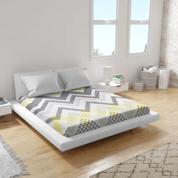 Flat Cotton Bed Sheet Home Line Labyrinth 215x240 cm 188343