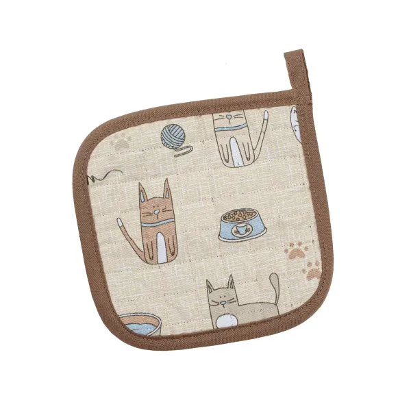 Cat in the kitchen half panama tack 20x20cm (sand) 175298