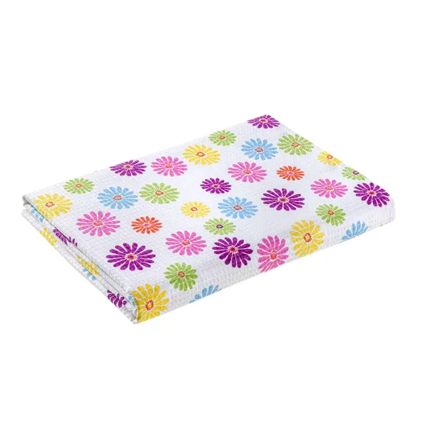 Waffle towel Daisies 100x145 cm 181494