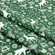 Half panama printed "New Year" green 145cm (205g/m2) 159308 small