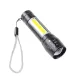 Shockpropf Flashlight with built-in LI-ION 3.7V battery in a plastic case with microUSB cable small