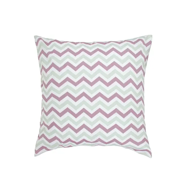 Calico pillow case "Zig Zag" (purple-green) 70x70 cm 174756