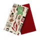 Set of 2 Cotton Waffle Kitchen Towels Home Line Spices Brown and Red 45x60 cm 183923 small