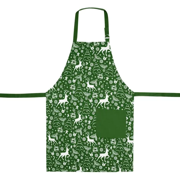 Apron with an adjustable ties New Year Green  159439