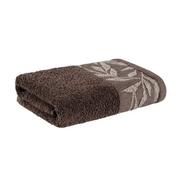 Terry towel "Flora" (brown) 50x90 cm 177664