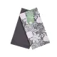 Set of 2 Cotton Canvas Kitchen Towels Decorative Flowers Graphite Grey Lilac 45x60 cm  177562 small