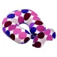 Home Line "White-Pink Big Circles" travel pillow and eye patch 30x30cm 179139 small