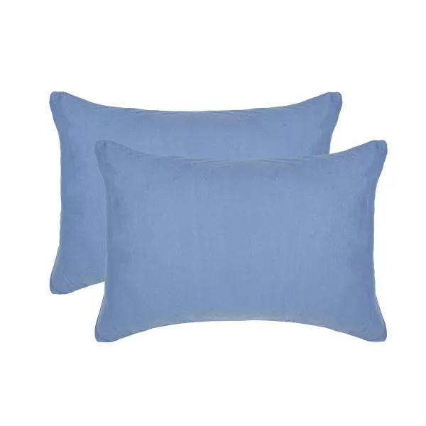 Set of knitted pillowcases 2 pcs. (gray-blue) 40x60 cm 157411