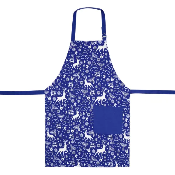 Apron with an adjustable ties New Year Blue  159435