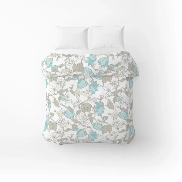 Home Line calico duvet cover &quot;Spring evening&quot; (blue) 145x215cm 168664