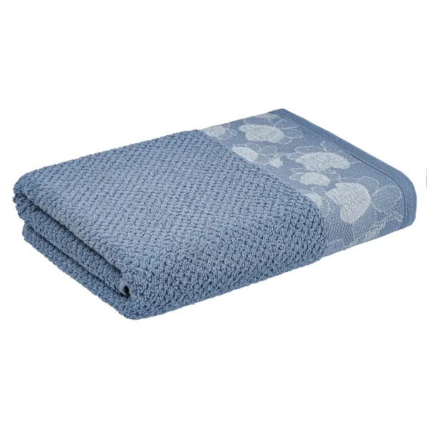 Cotton Terry Towel Home Line Adele 70x130 cm Blue 187629