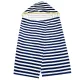 Children's velor poncho "Blue-white stripe" 90x55cm 147159 small