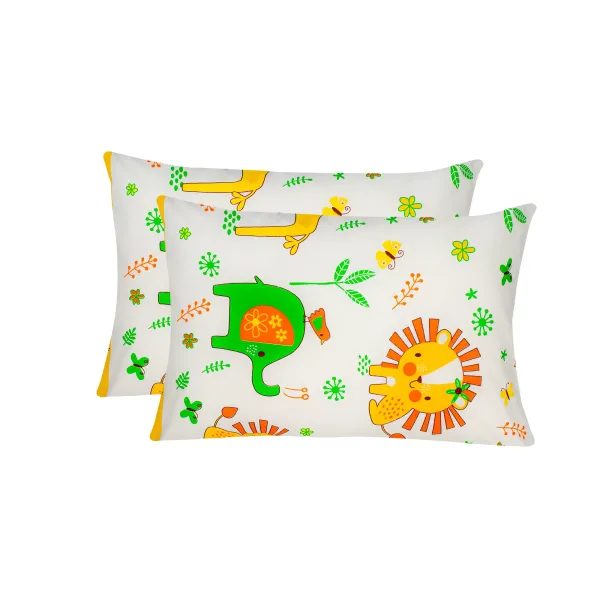 Calico pillowcases (2 pcs.) "Madagascar" (yellow-green) 40x60 cm 169054