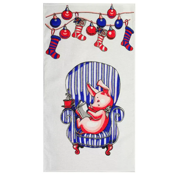 Kitchen towel Home Line No. 044 "Naf-naf in a chair" 35x61cm 142544