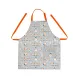 Apron with an adjustable half panama tie "Gnomes" (gray) 178995 small