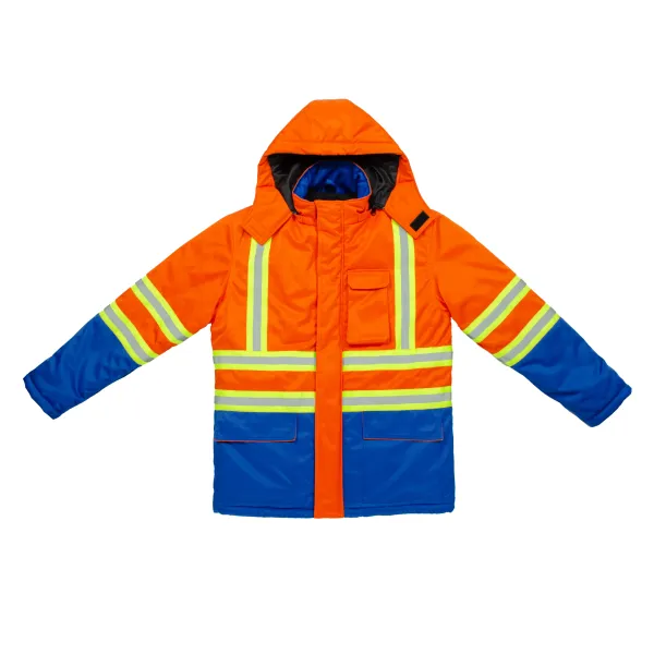 INSULATED WATER-RESISTANT JACKET WITH HOOD AND REFLECTIVE ELEMENTS